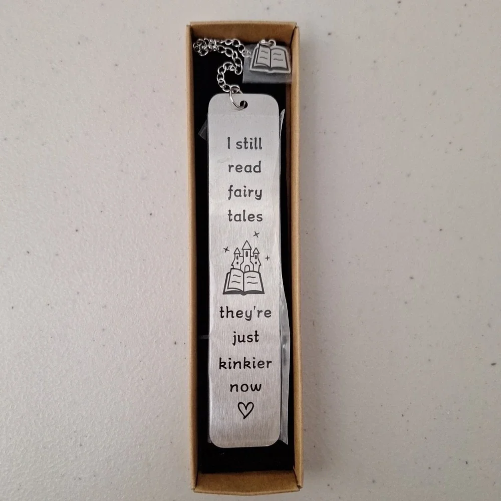 NEW Erotica Romance Metal Bookmark Gift Read Fairy Tale Bit Kinkier Now